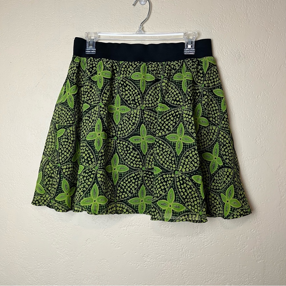 Mossimo women black green floral skirt size M - Picture 4 of 10